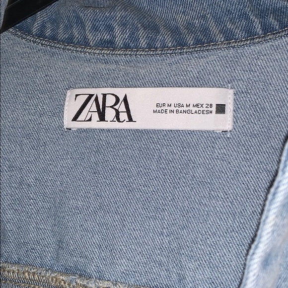 Zara Customized Cropped Jean Jacket. - Picture 3 of 4